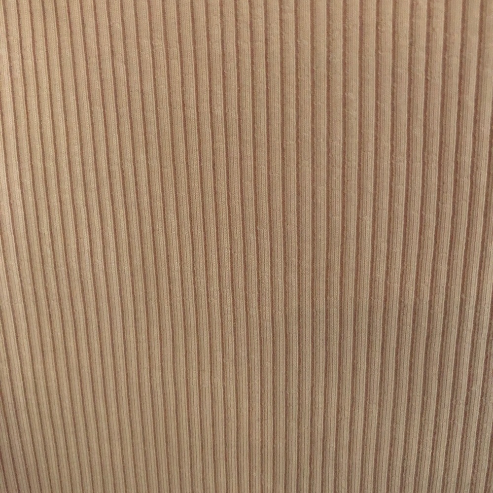 Topshop Asymmetric Dusty Pink Ribbed Wrap Top - Picture 4 of 8